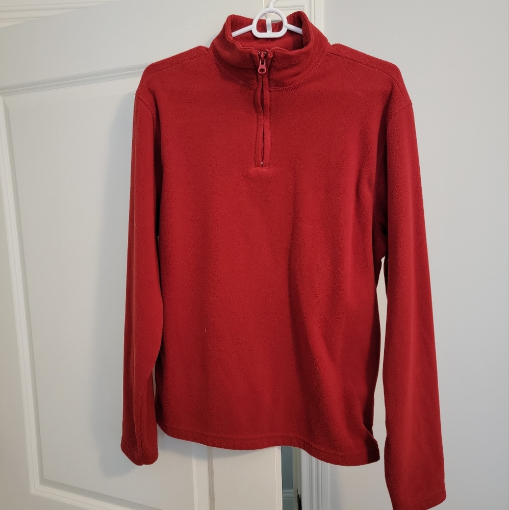 Old Navy, size Med. Fleece 1/4 zip, dark red